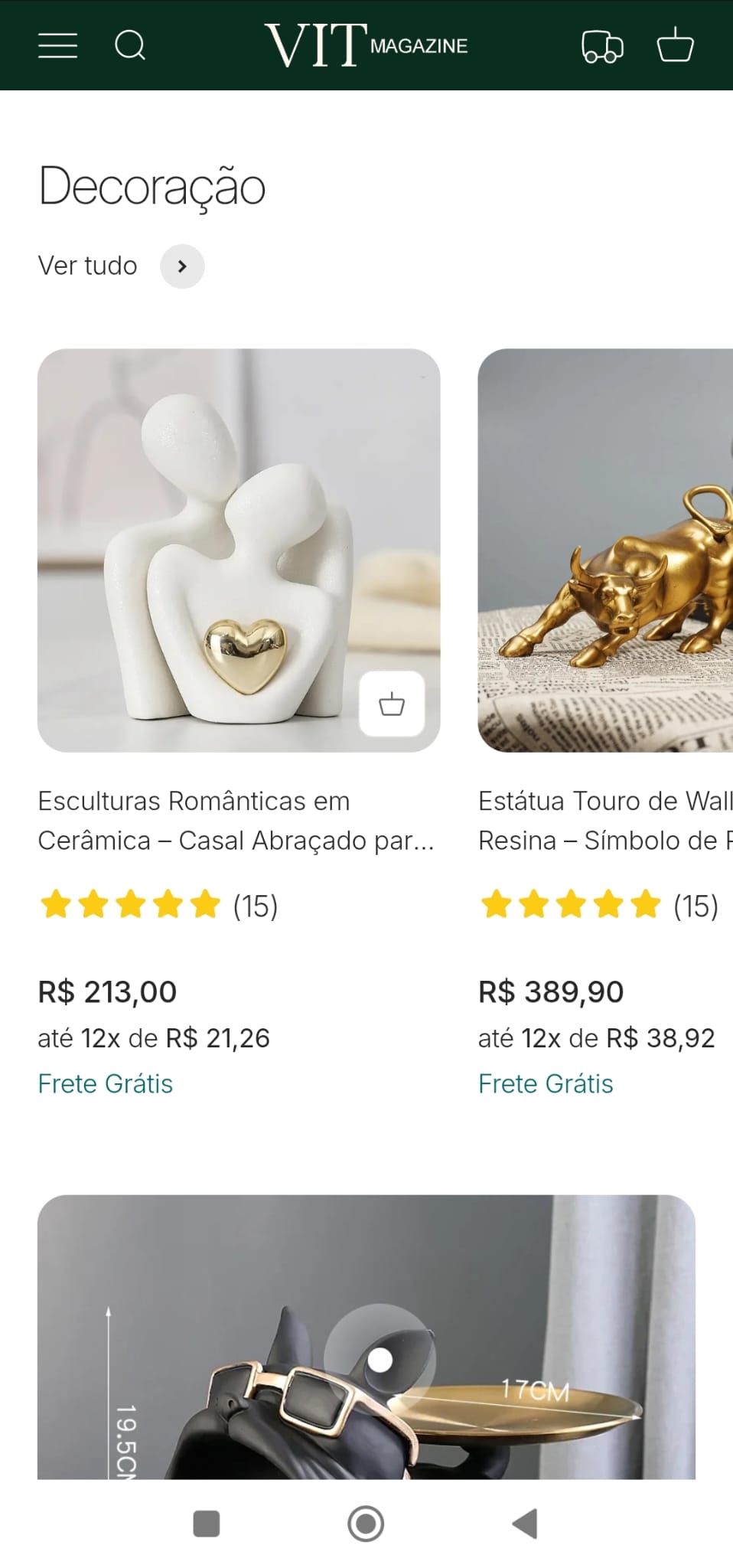 Print 3 do e-commerce Vit Magazine em mobile