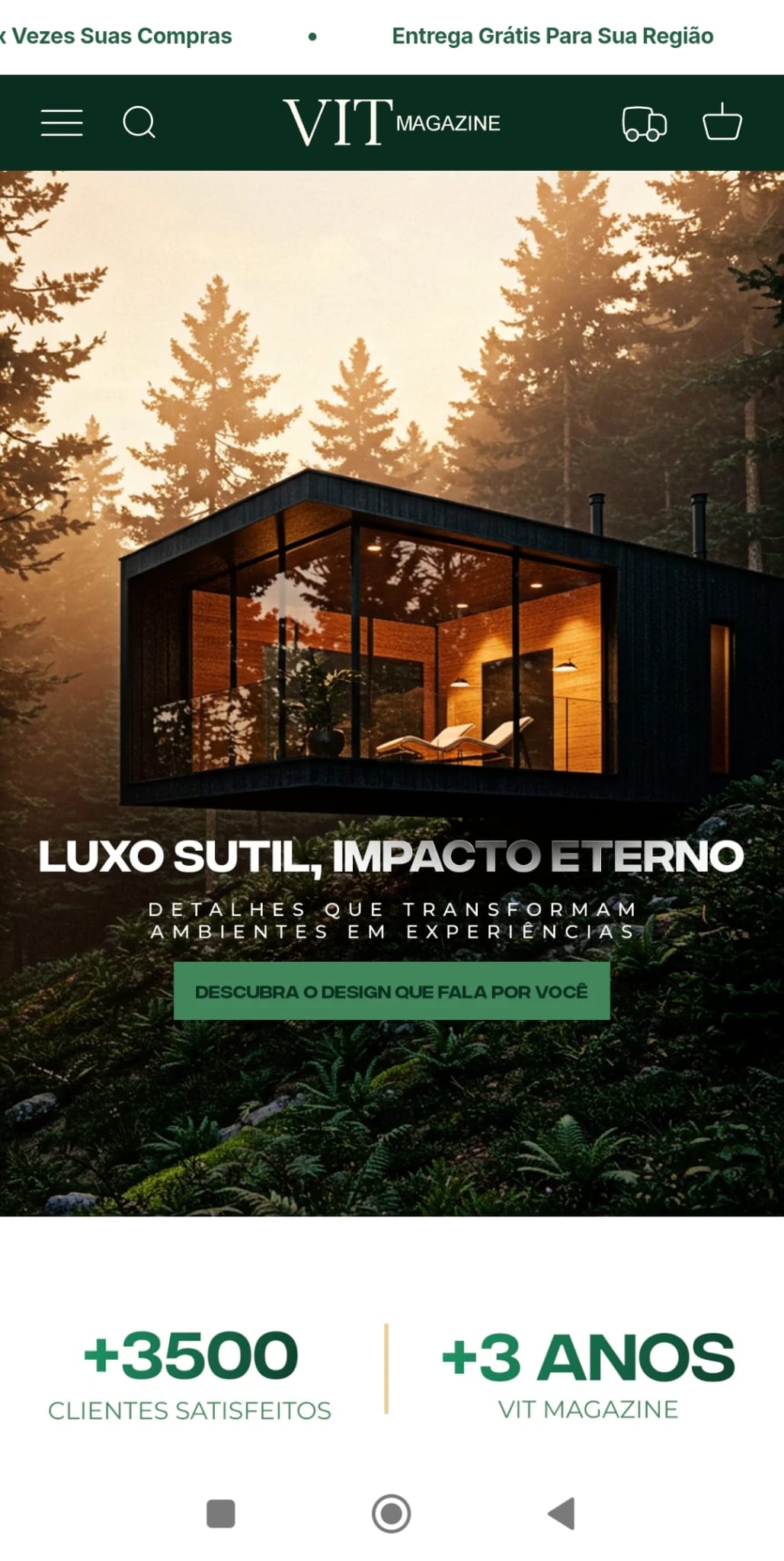 Print 1 do e-commerce Vit Magazine em mobile